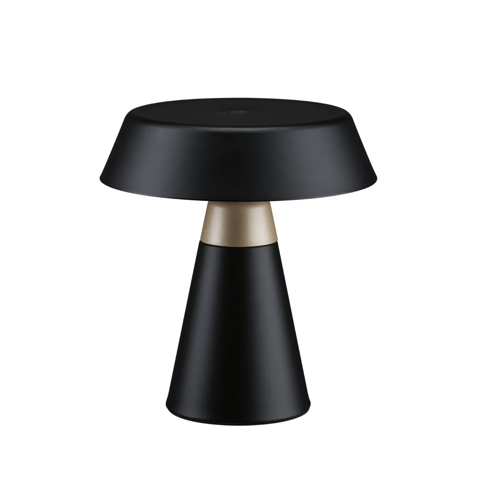 Lámpara de mesa LED recargable Paulmann Lirox, negra/beige, 20 cm, IP44