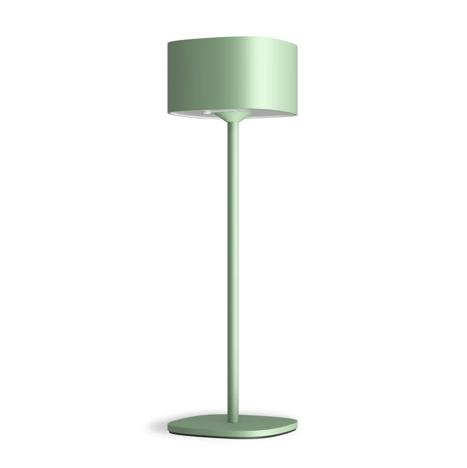 Lámpara de mesa LED recargable Calex Serino, verde, aluminio, 2700 K