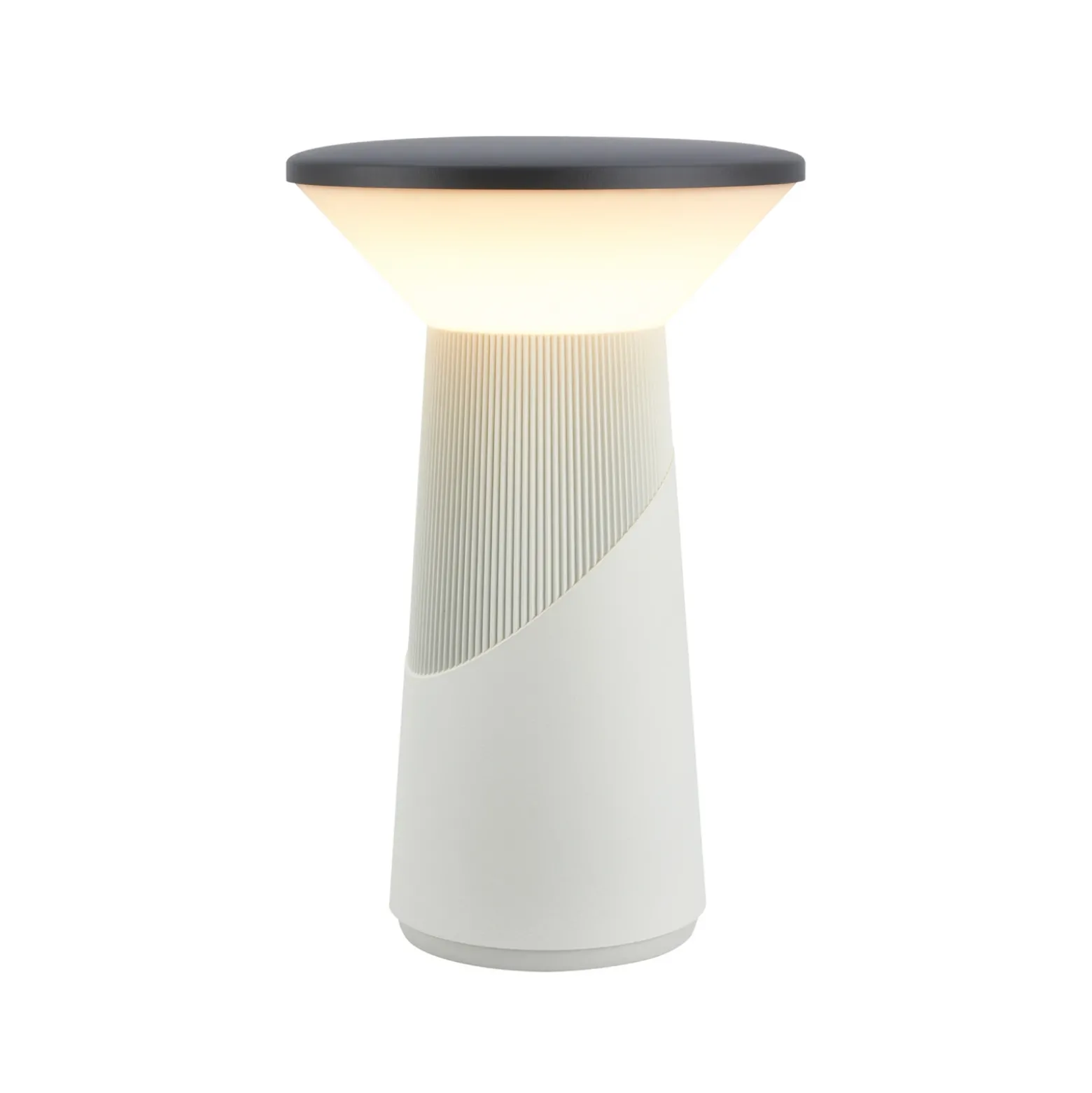 Lámpara de mesa LED recargable Pilia, color antracita/gris claro, altura 24 cm,