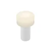 Lámpara de mesa LED recargable Tiny-B, blanca, altura 13 cm, IP54, USB