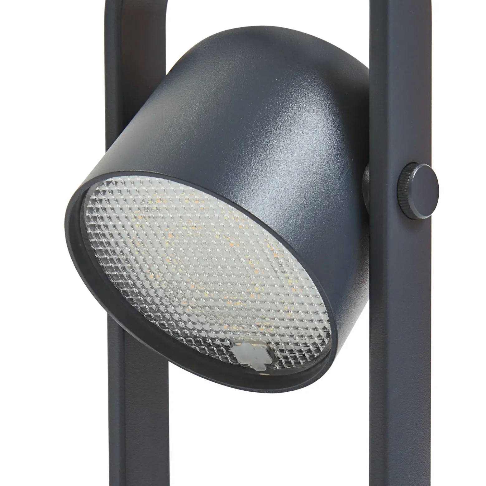 Lámpara de mesa LED recargable Lindby Kalevi, negra, aluminio, CCT