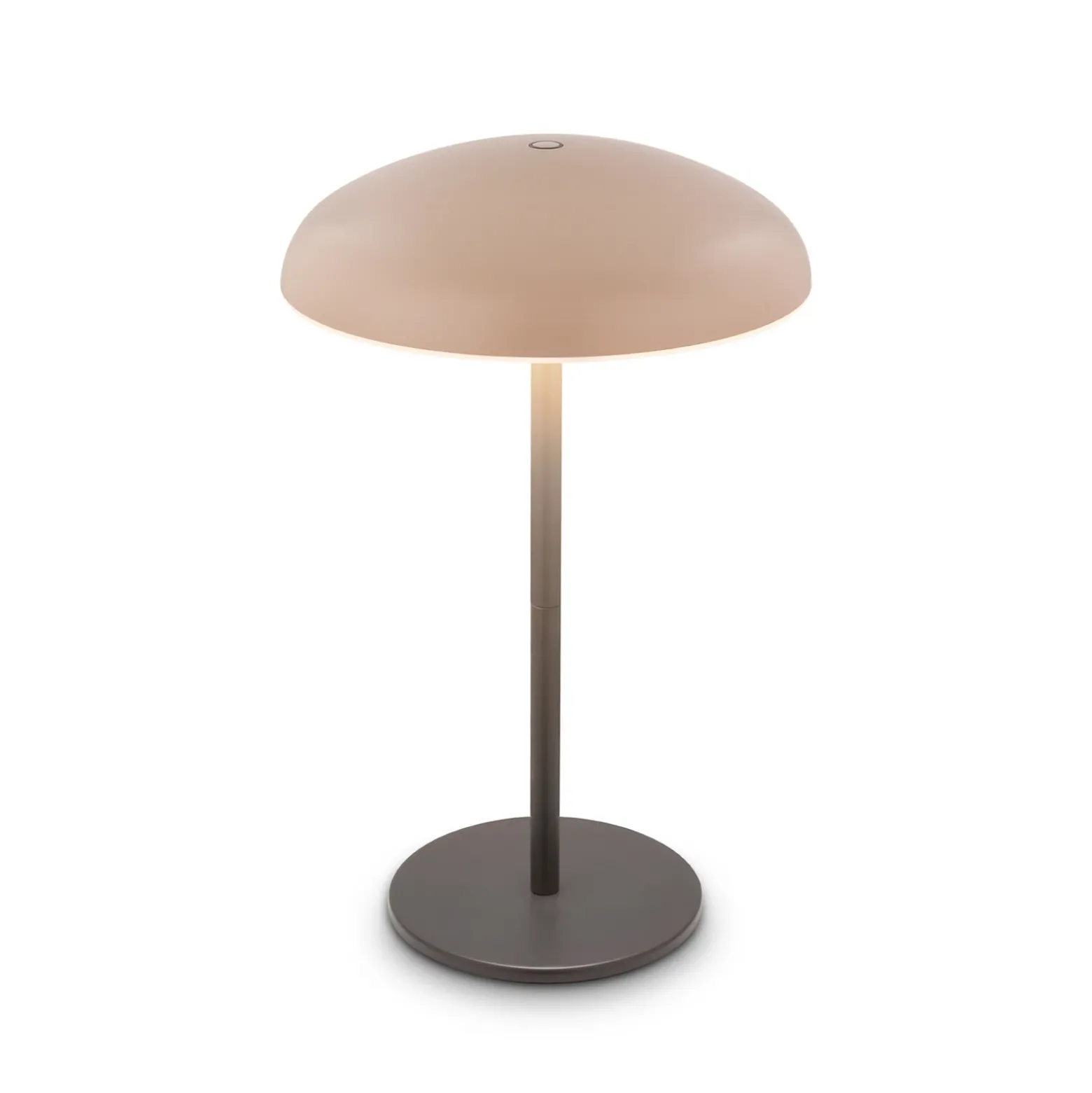 Lámpara de mesa LED recargable Brilo unplugged Caxa, beige/antracita