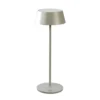 Lámpara de mesa LED recargable Menton, gris, altura 27 cm, IP54, USB