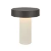 lámpara de mesa LED recargable Bito, antracita/blanco, altura 20 cm, IP44