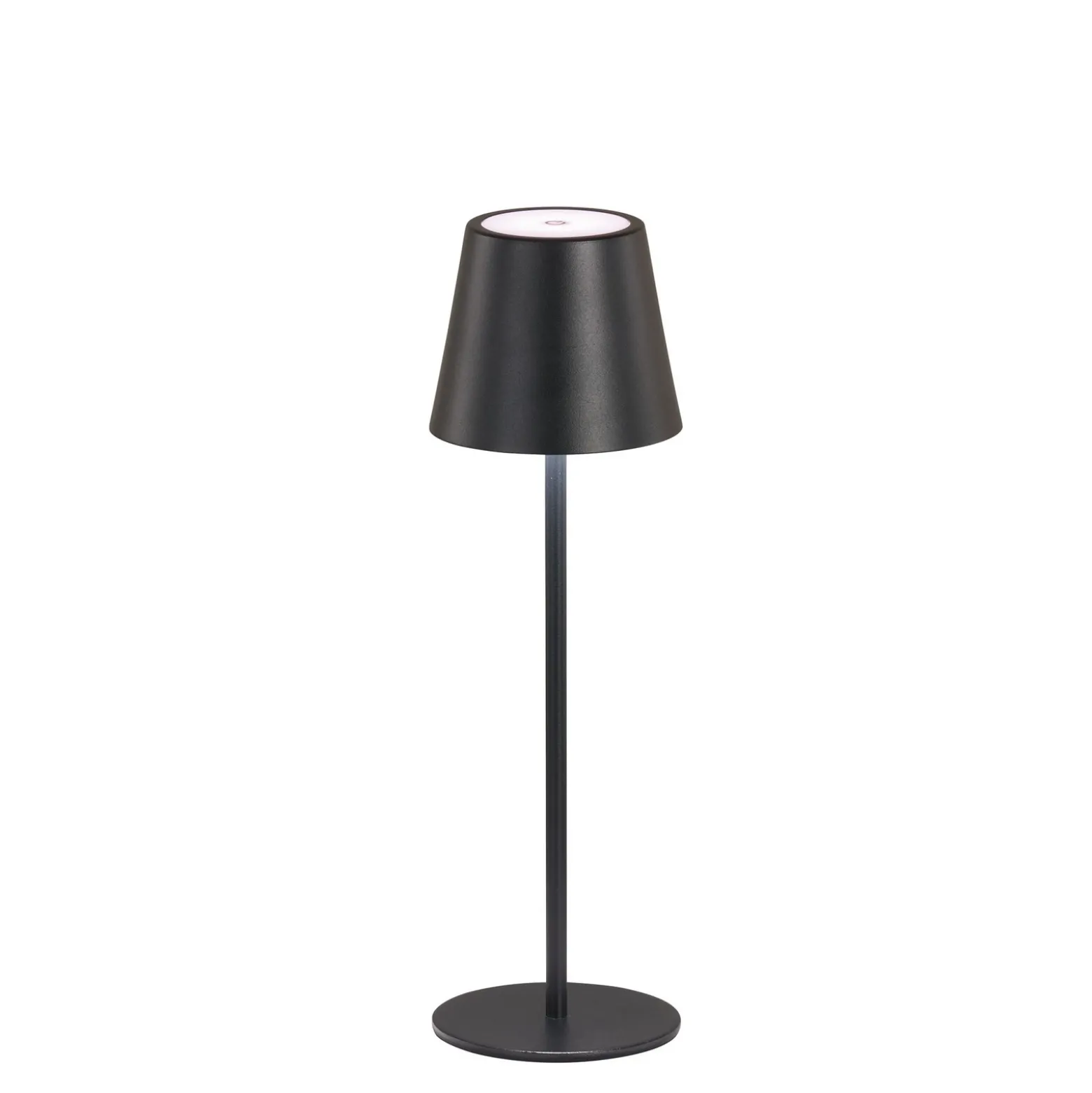 Lámpara de mesa LED recargable Viletto, negra, IP54