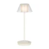 Lámpara de mesa LED recargable K5, blanca, aluminio, IP54, atenuable