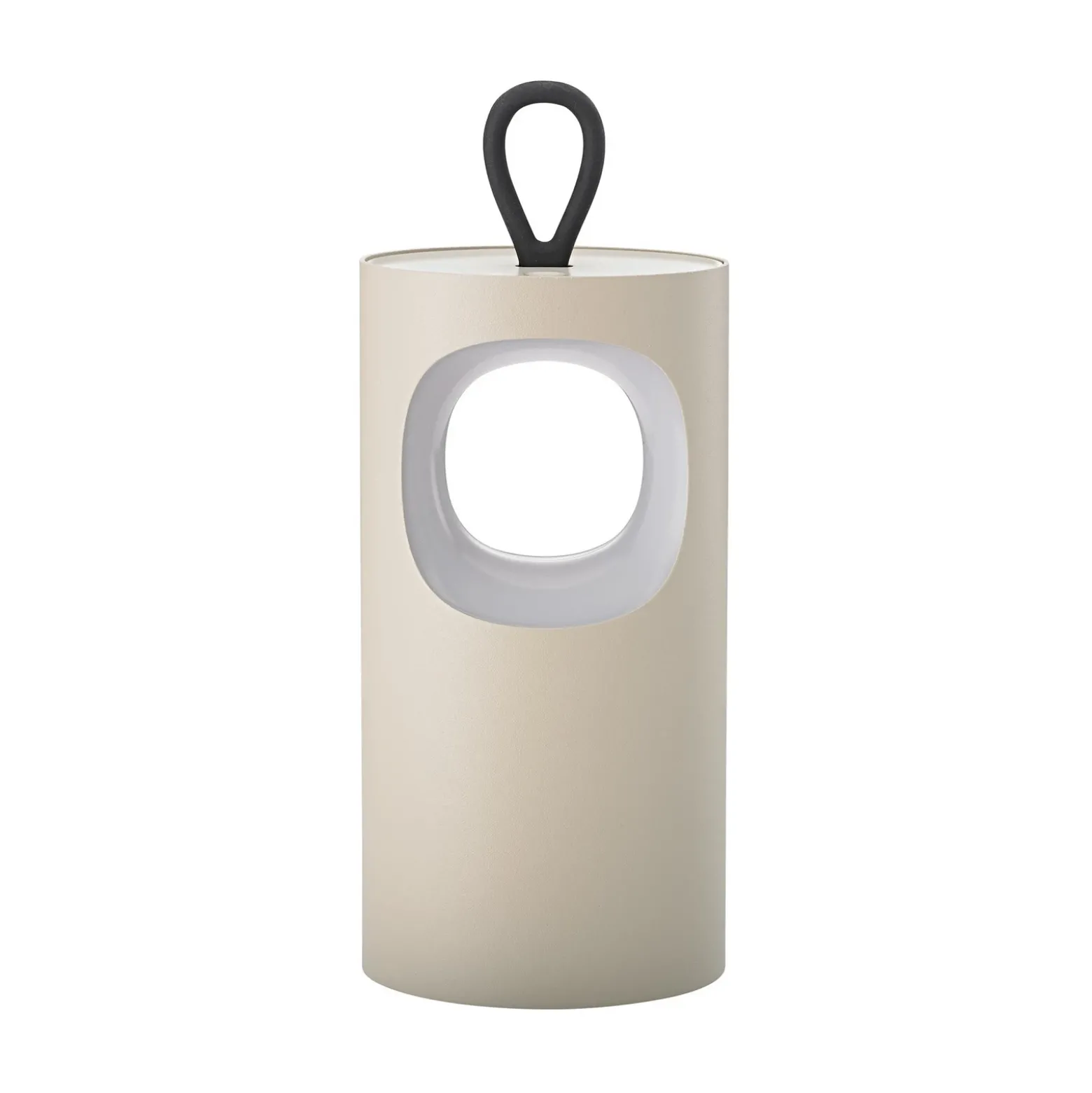 Lámpara de mesa LED recargable Lunari, beige, 16 cm, metal, CCT IP44