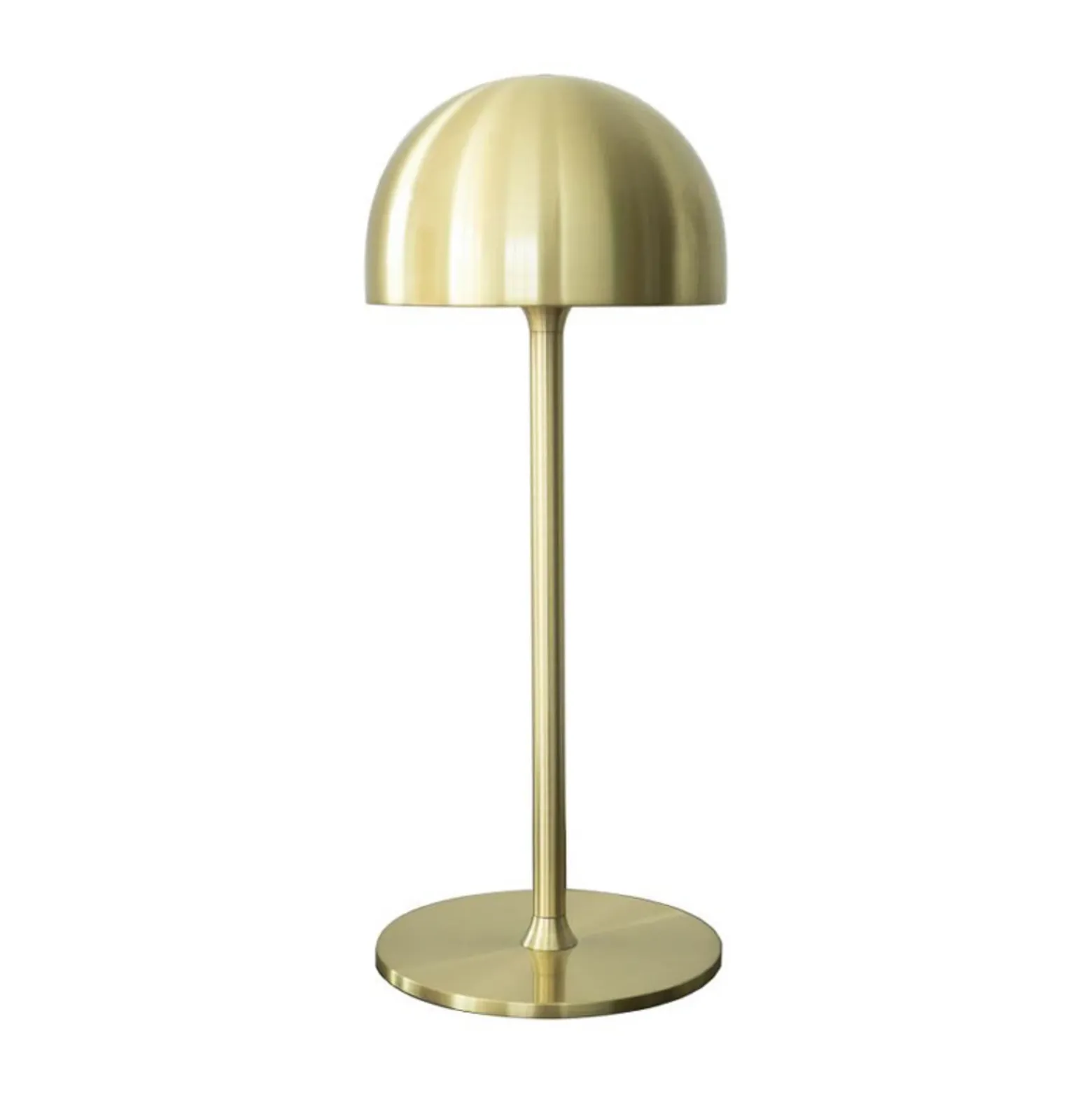 lámpara de mesa LED recargable Tim, color latón, altura 30 cm, IP54
