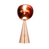 Lámpara de mesa LED recargable Melt de Tom Dixon, color cobre, altura 29 cm