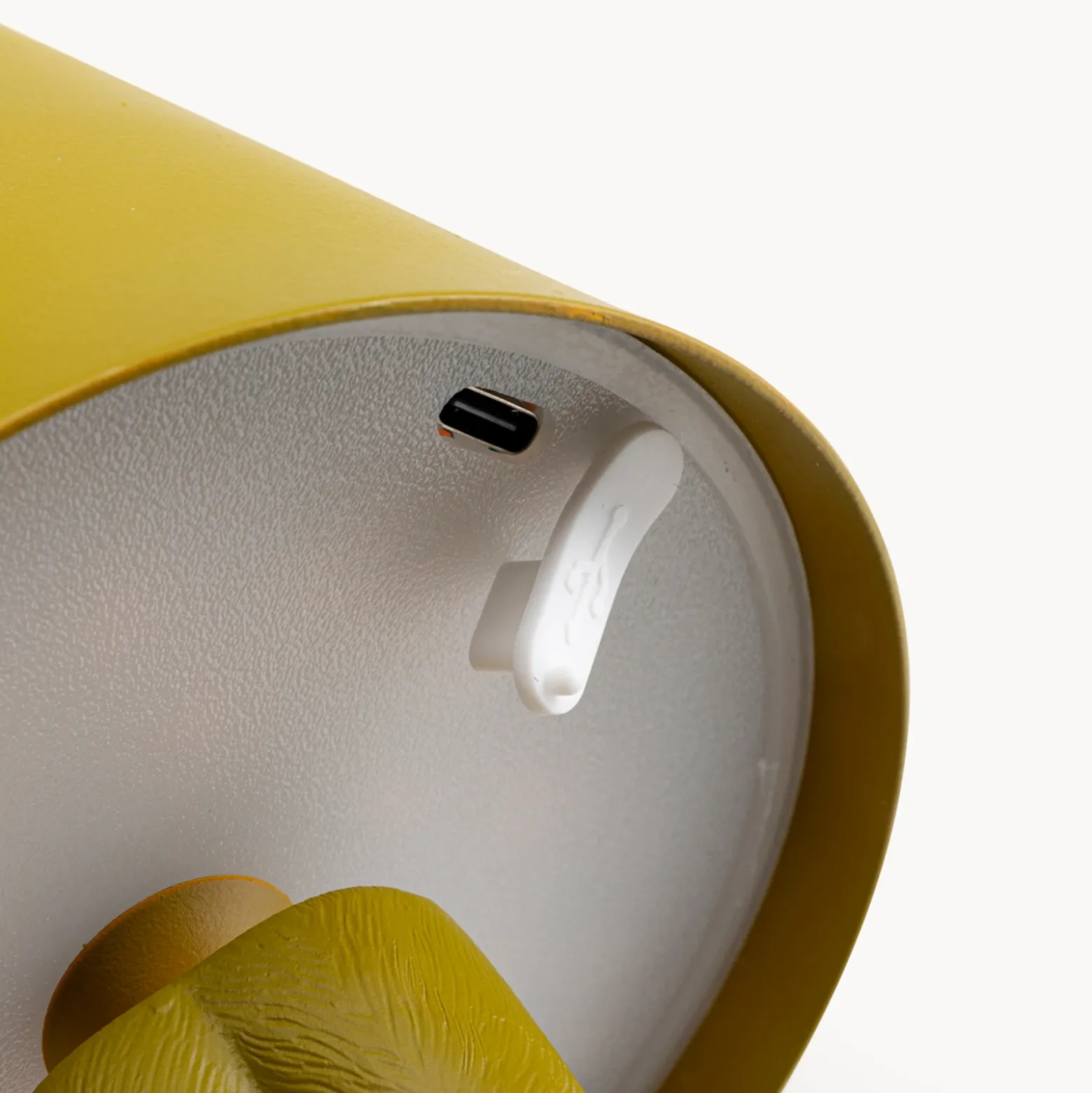 Lámpara de mesa LED recargable KARE Animal Rabbit, verde, IP54, 29 cm