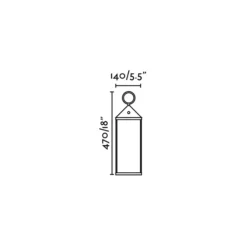 Lámpara de mesa LED recargable Argus, gris oscuro, aluminio/PMMA, altura