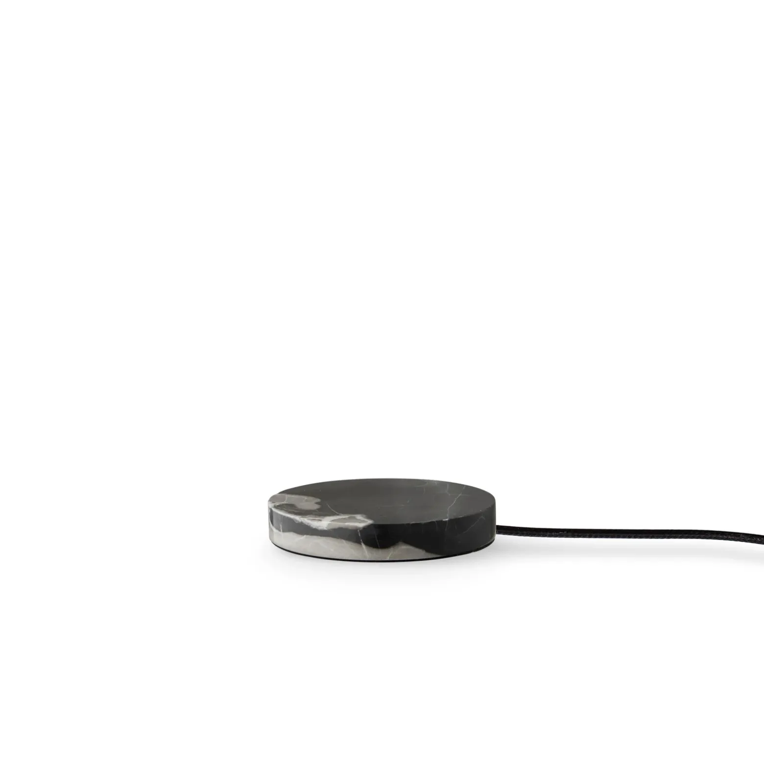 Lámpara de mesa LED recargable Trip No. 2, gris ceniza/gris, mármol, cristal