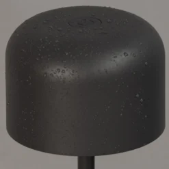 Lámpara de mesa LED recargable Finley, gris arena Altura 22 cm Metal, IP54