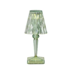 Lámpara de mesa LED recargable Kartell Battery, 30 cm, verde menta, IP54