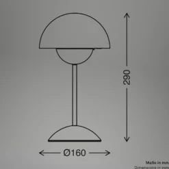 Lámpara de mesa LED recargable Kugle, blanca, metal, IP44, atenuable