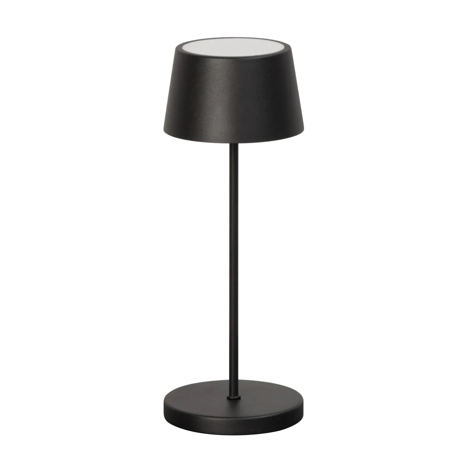 Lámpara de mesa LED recargable Asena Pro negro arena, 30 cm metal IP54