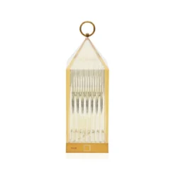 Lámpara de mesa LED recargable Kartell Lantern, color ámbar, material