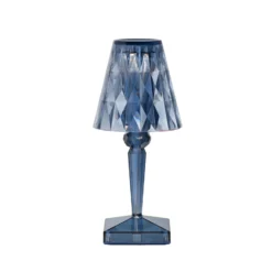 Lámpara de mesa LED recargable Kartell Battery, 30 cm, azul cielo, IP54