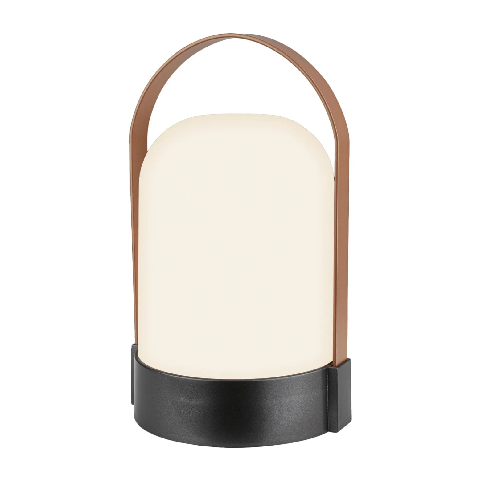 lámpara de mesa LED recargable ASA BIG, antracita/marrón Altura 24 cm IP44