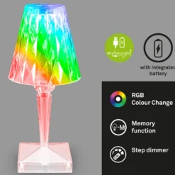 Lámpara de mesa LED 7464010 RGB con control remoto