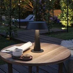 Lámpara de mesa LED Soala de Paulmann, color antracita, 31 cm, IP44