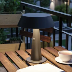 Lámpara de mesa LED Soala de Paulmann, color antracita, 31 cm, IP44