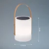 Lámpara de mesa LED solar Bari, cambio color RGB