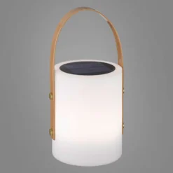 Lámpara de mesa LED solar Bari, cambio color RGB