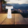 Lámpara de mesa LED solar 36624, blanca, batería recargable, CCT, IP54,