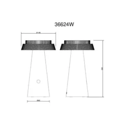 Lámpara de mesa LED solar 36624, blanca, batería recargable, CCT, IP54,
