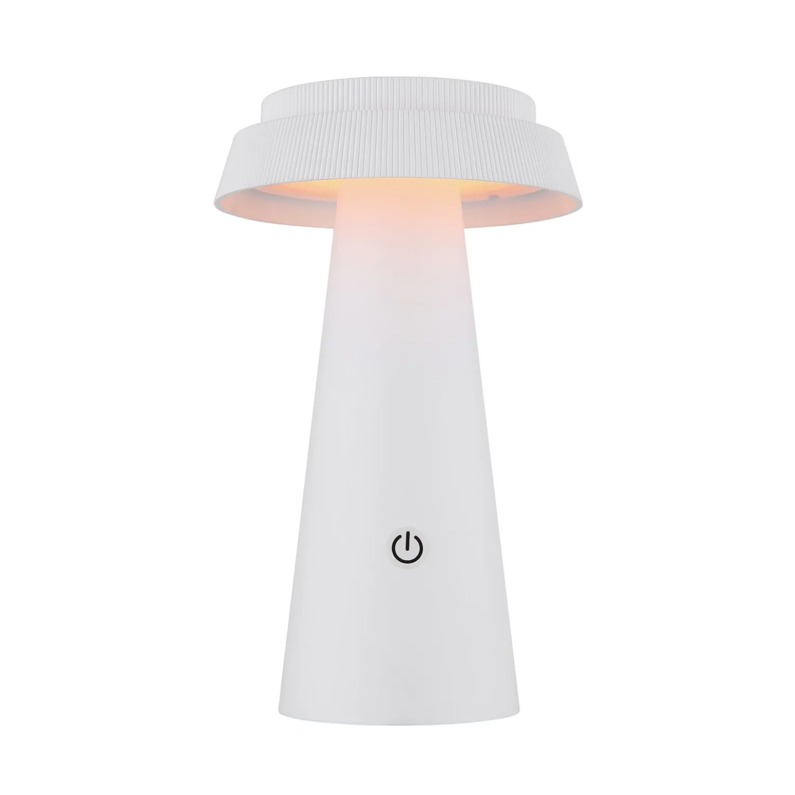 Lámpara de mesa LED solar 36624, blanca, batería recargable, CCT, IP54,