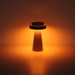 Lámpara de mesa LED solar 36624, blanca, batería recargable, CCT, IP54,