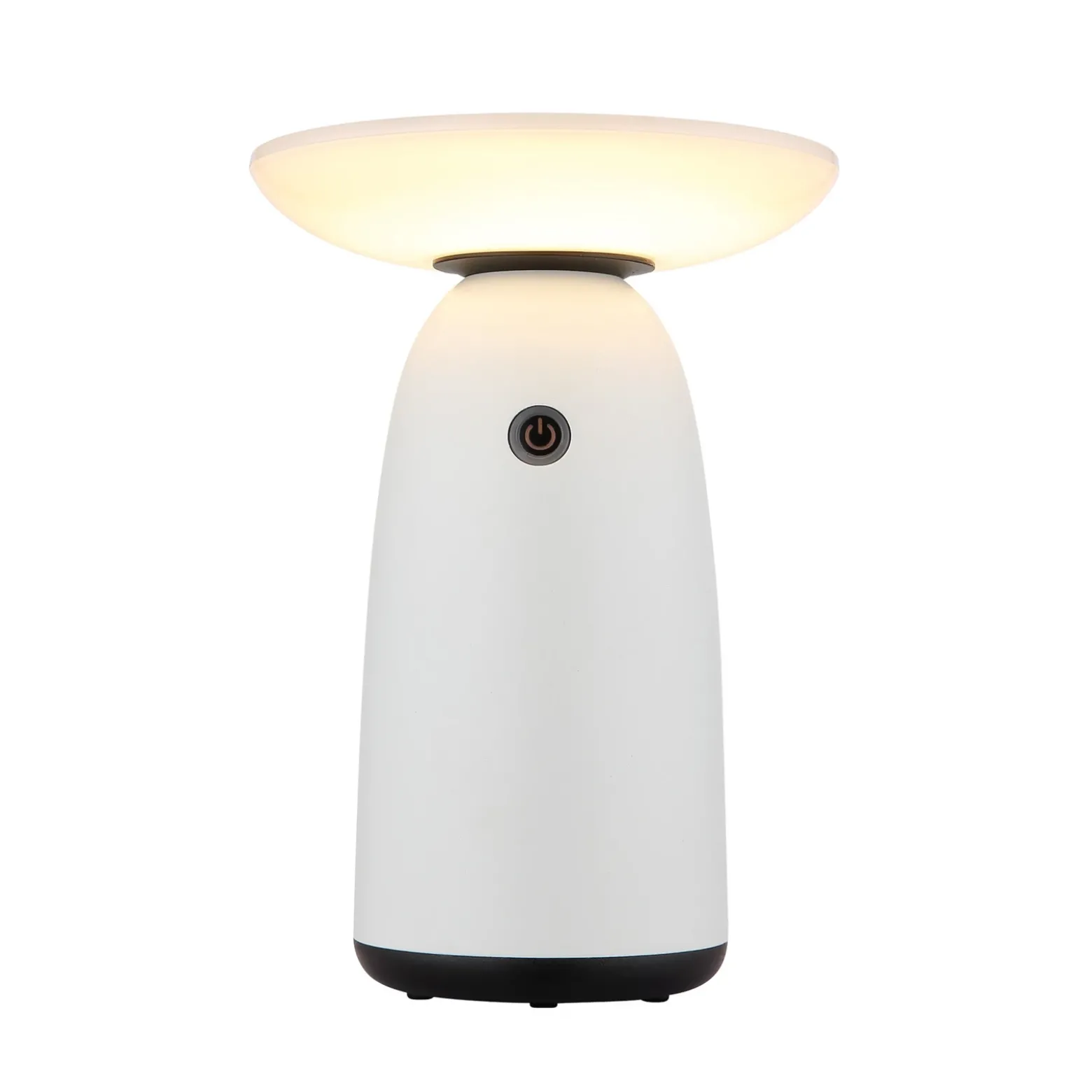 Lámpara de mesa LED solar 36625, blanca, metal, 23 cm, atenuable