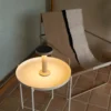 Lámpara de mesa LED solar Cairo, beige, plástico, IP44, 21 cm