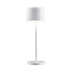 lámpara de mesa LED solar Else de Paulmann, blanca, IP44, atenuable