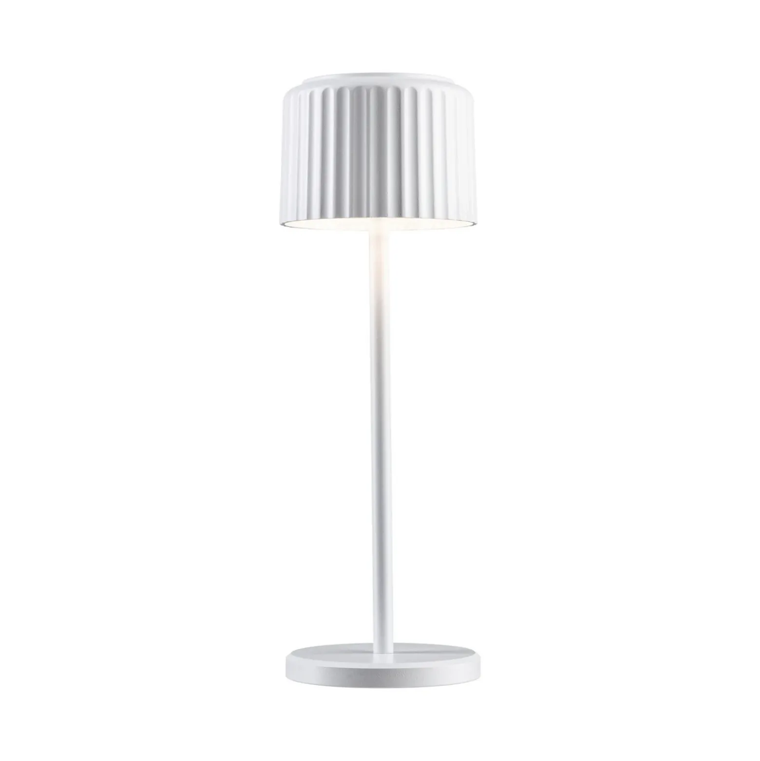 lámpara de mesa LED solar Else de Paulmann, blanca, IP44, atenuable