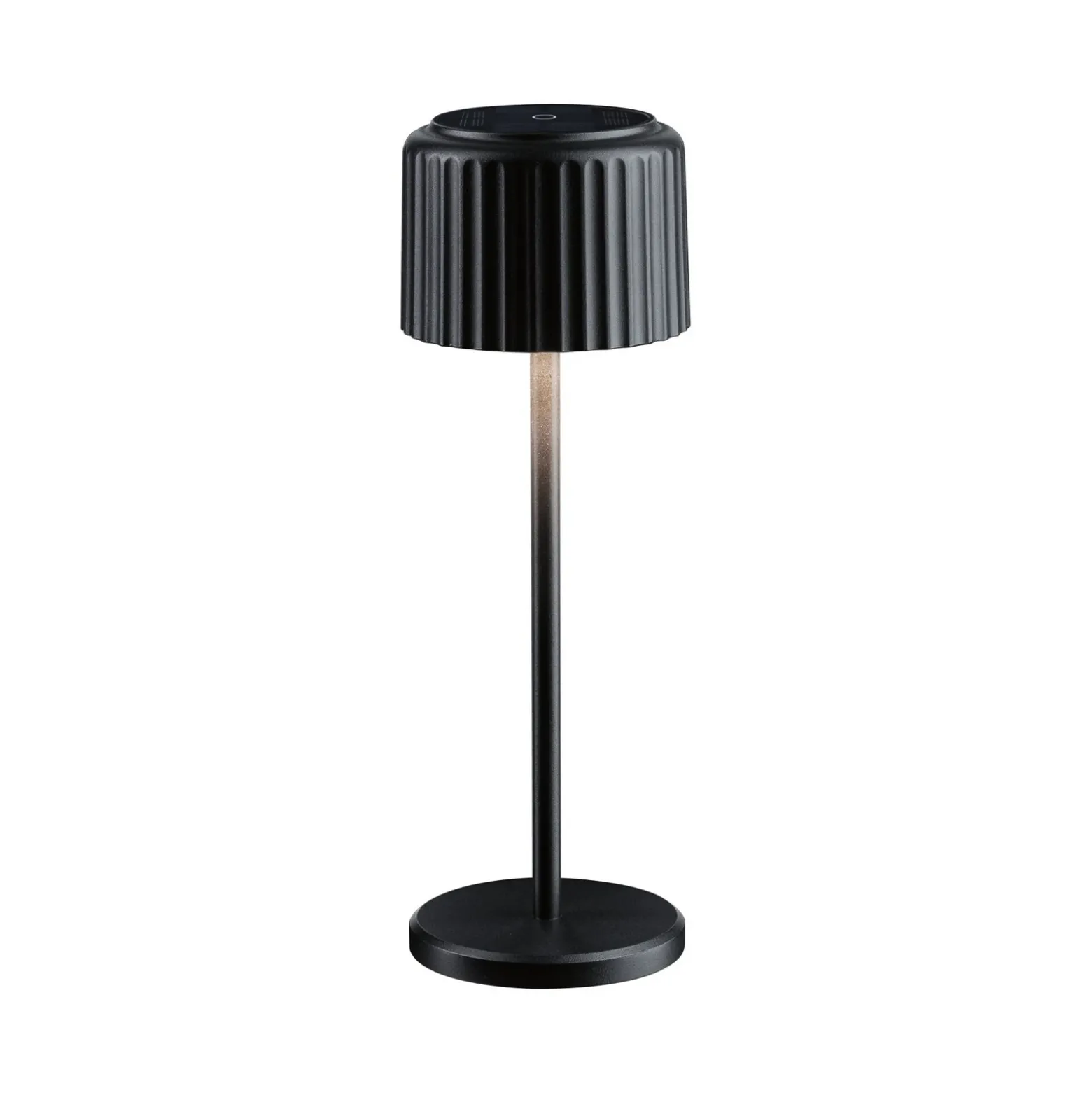 lámpara de mesa LED solar Else de Paulmann, negra, IP44 atenuable
