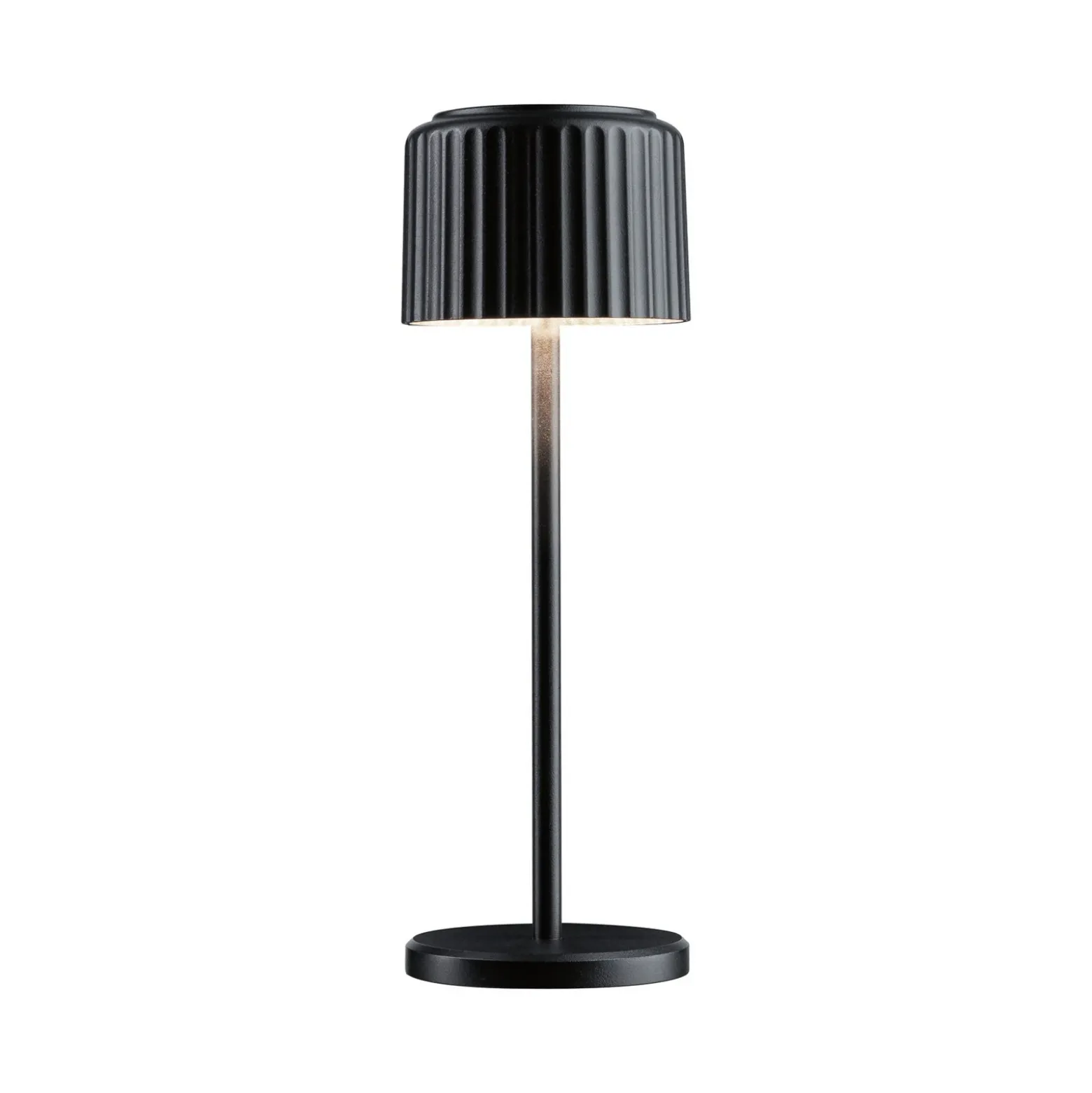 lámpara de mesa LED solar Else de Paulmann, negra, IP44 atenuable