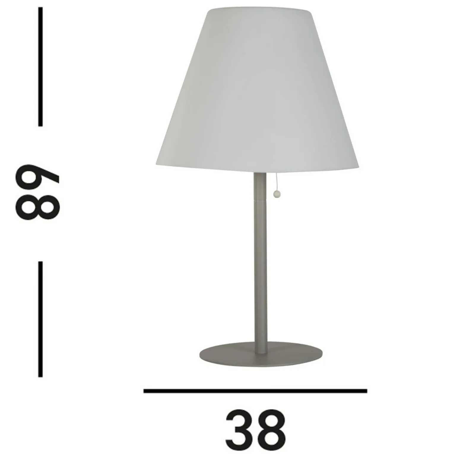 Lámpara de mesa LED solar Venice I, IP44, blanco/plateado