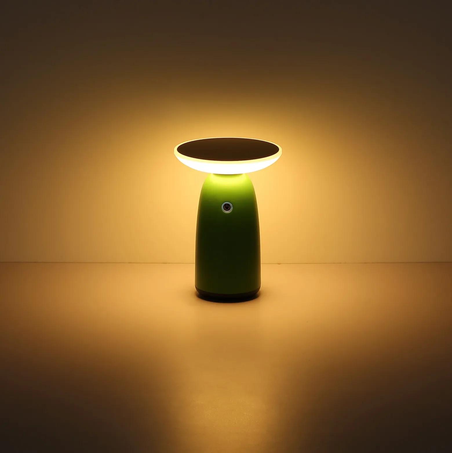 Lámpara de mesa LED solar 36625, verde, metal, 23 cm, atenuable