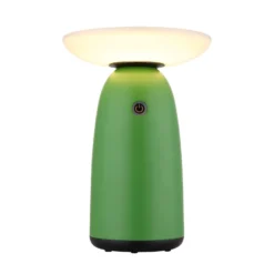 Lámpara de mesa LED solar 36625, verde, metal, 23 cm, atenuable