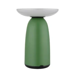 Lámpara de mesa LED solar 36625, verde, metal, 23 cm, atenuable