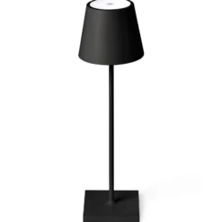 Lámpara de mesa LED Toc cargador USB, IP54, negro