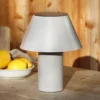 Lámpara de mesa LED Vivo, gris, IP44, altura 30 cm, atenuable.