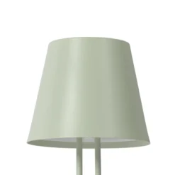 Lámpara de mesa Lindby LED recargable Janea TWIN, verde, metal
