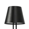 Lámpara de mesa Lindby LED recargable Janea TWIN, negra, metal