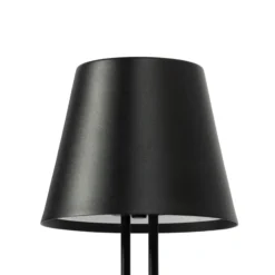 Lámpara de mesa Lindby LED recargable Janea TWIN, negra, metal