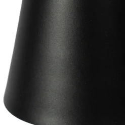 Lámpara de mesa Lindby LED recargable Janea TWIN, negra, metal