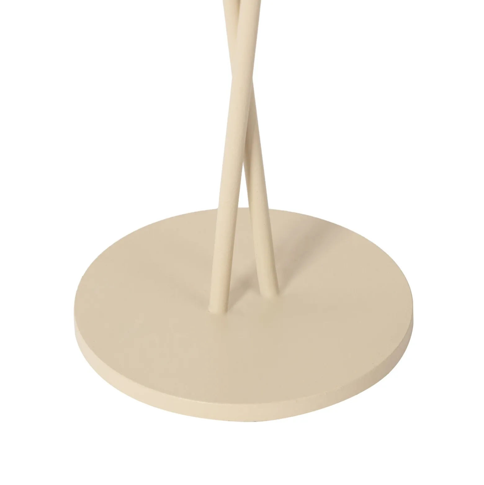 Lámpara de mesa Lindby LED recargable Janea, CRUZ, beige, metal