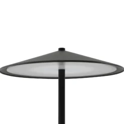 Lámpara de mesa Lindby LED recargable Ayva, negra, aluminio, IP44